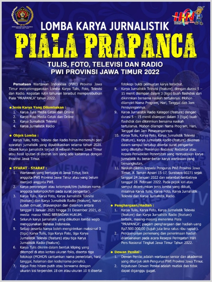PIALA PRAPANCA PWI JATIM